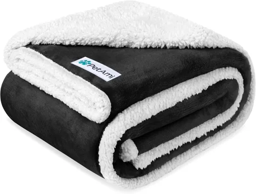Miniatura 22 de PetAmi - Manta impermeable para perros medianos, cachorros, gatos pequeños Manta suave de forro polar Sherpa para mascotas, para sofá, sofá, funda