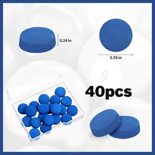 Miniatura 2 de Vefungyan Kit de reemplazo de puntas de taco de billar: Herramienta de reparación de puntas de taco de billar 11 en 1 con 20 puntas de taco