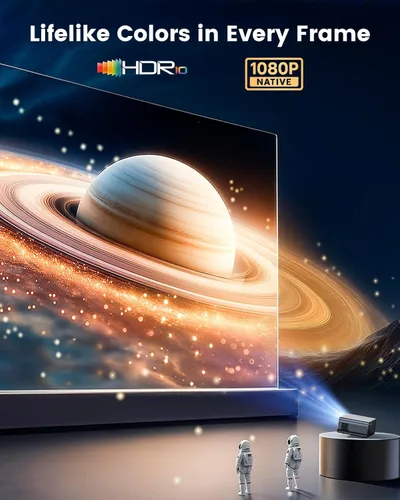 Miniatura 4 de [Google TV oficial] Proyector inteligente 4K compatible con WiFi y Bluetooth, aplicaciones oficiales integradas, GoogIe Voice, proyector