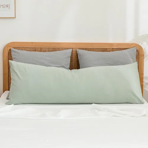Miniatura 72 de BESTOUCH 100% Algodón Lavado Funda de Almohada para Cabello y Piel, Sensación de Lino, Suave, Cómoda, Transpirable, Juego de 2 Fundas de Almohada
