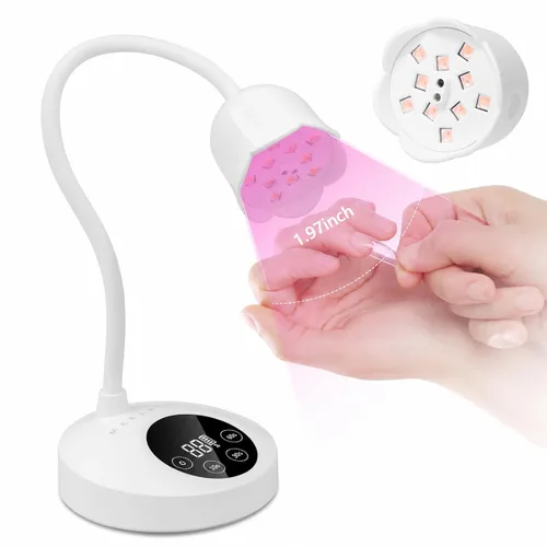 Miniatura 14 de Makartt Lámpara LED UV para Uñas - Luz UV de Cuello de Ganso para Uñas Inalámbrica Recargable USB 39W Secadora Lámpara LED con Sensor Automático 4