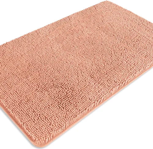 Miniatura 663 de Alfombra de baño pequeña de 12 x 18 pulgadas, lavable y absorbente, antideslizante, alfombra de baño de felpilla gruesa y suave para baño, ducha