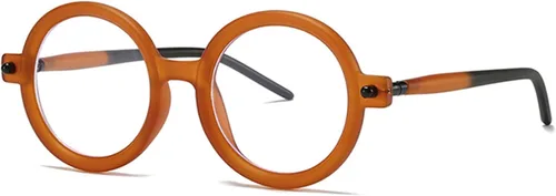 Miniatura 6 de Gafas de lectura redondas retro para mujer, bloqueo de luz azul, marcos de anteojos de gran tamaño, lente grande