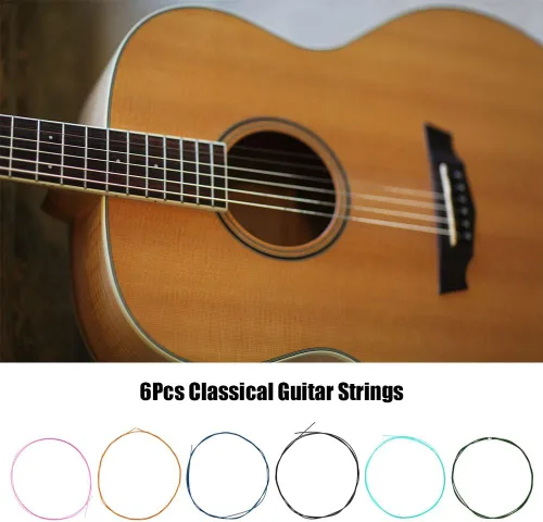 Miniatura 4 de Juego de cuerdas de nailon de aleación de tensión normal para accesorios de instrumentos musicales, 6 uds