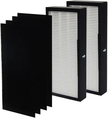 PUREBURG Filtro de repuesto compatible con purificadores de aire Alen T100 T300, paquete de 2 unidades H13 HEPA y prefiltro de carbón activado Air