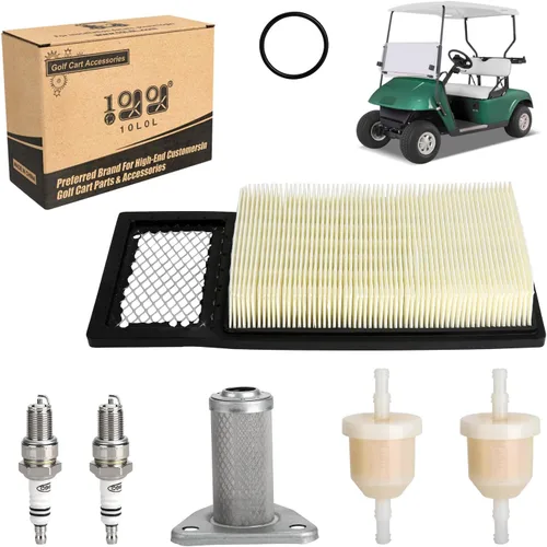 10L0L Kit de ajuste para carrito de golf EZGO para EZGO TXT con filtro de aire 72368G01, filtro de combustible, bujías, kit de reemplazo de servicio