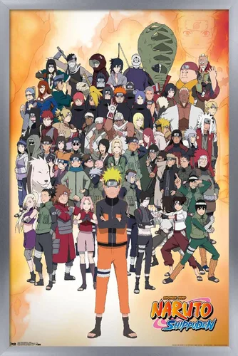 Miniatura 11 de Trends International Naruto Shippuden - Póster de pared grupal, 14.725 x 22.375 pulgadas, versión con marco de madera tipo granero