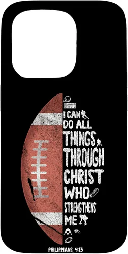 Miniatura 13 de iPhone 13 I can do all things through Christ Philippians 4:13 - Funda de fútbol