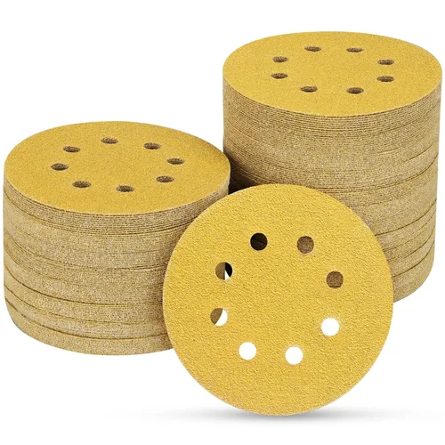 Miniatura 20 de 165 piezas, discos de lija de 5 pulgadas redondos, papel de lija de gancho y bucle para lijadora orbital aleatoria, grano 40 60 80 120 150 240 320