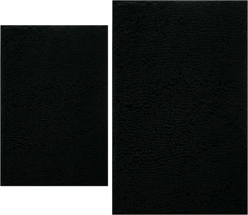 Juegos de alfombras de baño de 2 piezas, alfombra de baño de felpilla extra suave ultra absorbente, alfombra de baño con base antideslizante de PVC