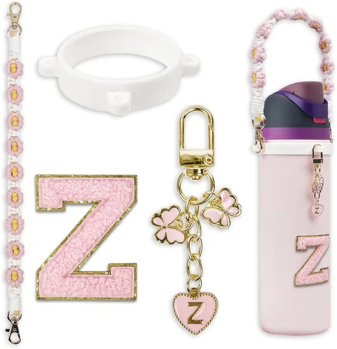 Miniatura 11 de Lindo juego de dijes de letras compatible con botella de agua Owala de 24 oz, 32 oz, 40 oz, Owala Kids, vaso térmico de café Owala, Owala FreeSip