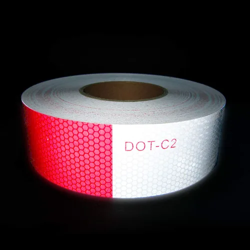 Miniatura 6 de SEVEN SPARTA DOT-C2 Cinta de Seguridad Reflectante 2 Pulgadas x 200 Pies Roja/Blanca Cinta de Conspicuidad para Vehículos, Remolques, Barcos, blanco