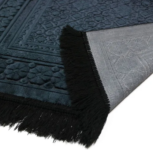 Miniatura 4 de Modefa Alfombra de Oración de Terciopelo – Alfombra Turca de Felpa Suave Janamaz Sajada Carpet para Hombres y Mujeres - Tapete de Oración Liso