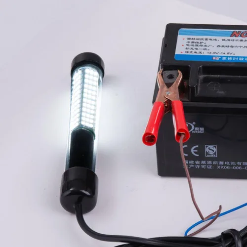 Miniatura 3 de SAMDO IP68 Lámpara LED submarina de 12V para pesca, luz de 1080 lúmenes que atrae peces, luz para pesca nocturna de 10.8W Blanco