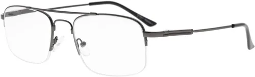 Miniatura 11 de Eyekepper Anteojos de lectura de titanio con memoria para hombre y mujer, puente flexible y lectores de sienes (dorado, +1.25)