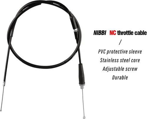 Miniatura 2 de NIBBI Cable de Acelerador 40.3", Repuesto Universal para Motocicleta 102.5cm Cable de Acelerador Ajustable, Para Dirt Bike Pit Bike YAMAHA Kawasaki
