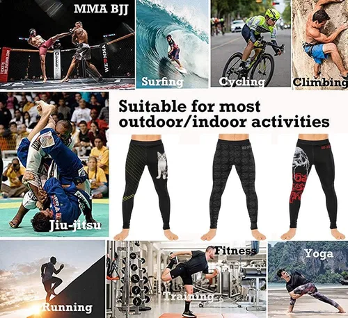 Miniatura 3 de CHOO 10+ Styles Grappling Spats Pantalones de compresión - BJJ, MMA, Muay Thai