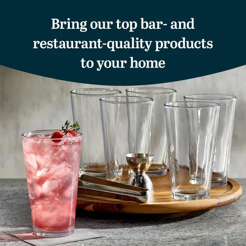 Miniatura 2 de Libbey Bar Essentials - Juego de 6 vasos de estilo moderno de 16 onzas, aptos para lavavajillas, juego de vasos altos para vino, cerveza y cóctel