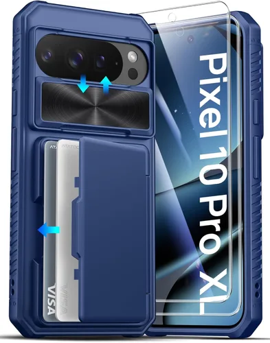 Miniatura 23 de ATATOO Funda tipo cartera para Google Pixel 10 Pro XL, tarjetero integrado (3-5 tarjetas) [bloqueo RFID] y cubierta de cámara deslizante, protección
