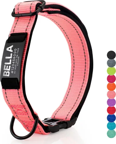 Miniatura 16 de ACTUALIZADO - Collares de perro personalizados y placa de identificación grabada, collar de perro de nailon reflectante, personalizable en 11