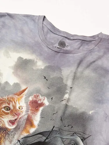 Miniatura 2 de The Mountain Camiseta unisex Krakitten Premium, teñida a mano Camiseta divertida con estampado de gato