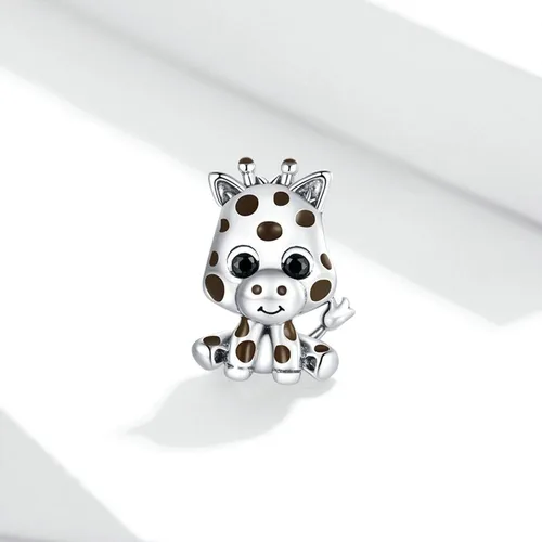 Miniatura 5 de Abalorio de plata de ley 925 con forma de jirafa y mono, para perro, para pulsera de pandora