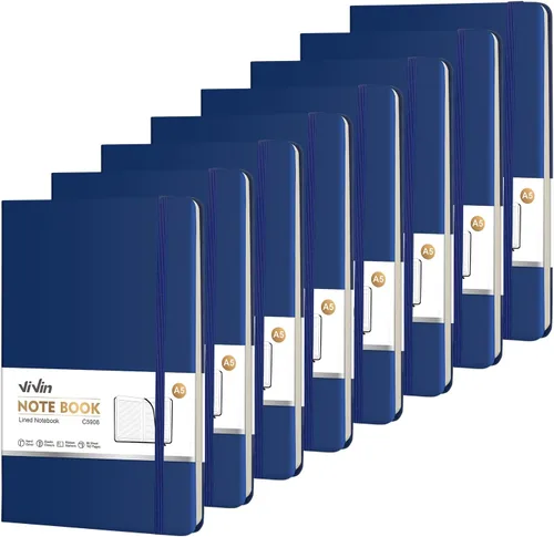 Miniatura 12 de ViVin Cuadernos rayados para trabajo, 192 páginas, tamaño mediano de 5.5 x 8.3 pulgadas, con rayas universitarias, cuadernos A5 de tapa dura
