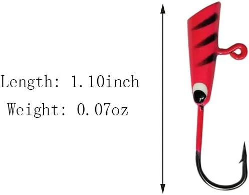 Miniatura 2 de Señuelos de pesca en hielo Señuelos de pesca de cebo de pesca Señuelos de metal de invierno 1.10"/0.07"-10pcs