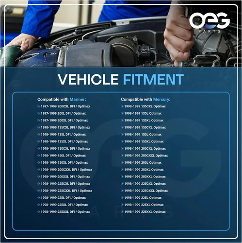 Miniatura 4 de OEG Parts Nuevo arrancador compatible con Select 1998 1999 Mercury Mariner OPTIMAX 135HP 150HP 200HP 225HP 3.0L 50833153, 50-833153-1, 50-833153-2