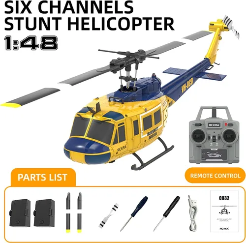 Miniatura 9 de 12.4 Pulgadas UH-1 Helicóptero de Control Remoto para Adultos Experto 6CH C032 RC Heli Mantener Altitud Motor Sin Escobillas/Posicionamiento