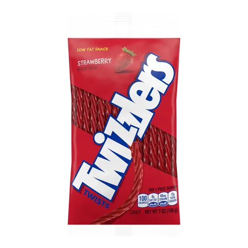 Miniatura 3 de TWIZZLERS Twists - Bolsa de caramelo masticable con sabor a fresa, 7 onzas