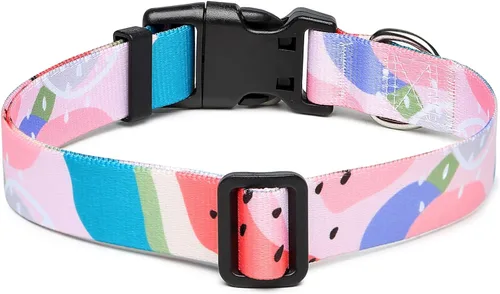 Miniatura 27 de Mercano Collar ajustable para perro, patrones de diseño especial, nailon suave, cómodo y resistente, collar para mascotas para perros pequeños