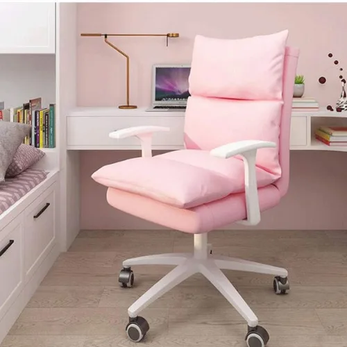 Miniatura 3 de YYDS Silla de juegos para niñas, silla de oficina con patas de nailon, silla ergonómica de carreras para el hogar y la oficina ergonómicamente