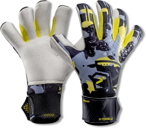Miniatura 8 de Storelli Silencer Goalkeeper Gloves, with Removable Finger Spines, High-Impact Hand Protection, Soccer Accessories