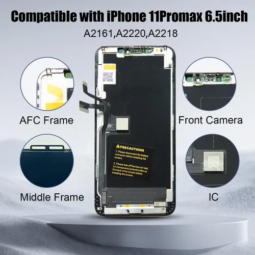 Miniatura 3 de EFAITHFIX para iPhone 11 Pro Max Reemplazo de Pantalla de 6.5 Pulgadas LCD Visualización 3D Touch Pantalla Full HD Digitalizador Marco de Montaje