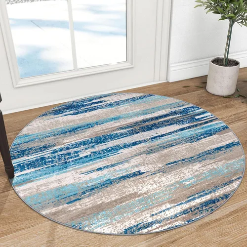 Miniatura 97 de Alfombra de pasillo moderna Lansny 2 x 6 pulgadas, alfombra de cocina lavable verde mostaza multicolor, alfombra antideslizante suave para pasillo