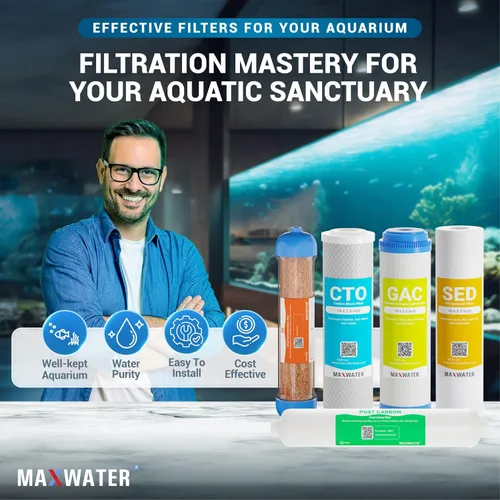 Miniatura 5 de Filtros de repuesto para sistema RO DI de 6 etapas - Sedimento, GAC, CTO, Post-Carbon, DI de lecho mixto, filtros de agua de tamaño estándar de 10