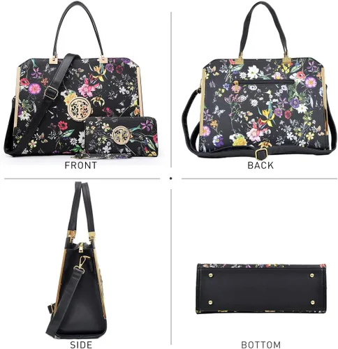Miniatura 3 de Dasein Bolsos y bolsos de mano para mujer, bolso de mano con asa superior, bolsa de trabajo de hombro grande con cartera