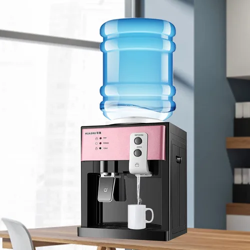 Miniatura 6 de Dispensador de enfriador de agua de carga superior – Dispensador eléctrico de escritorio de agua caliente y fría de 550 W, 3 ajustes de temperatura