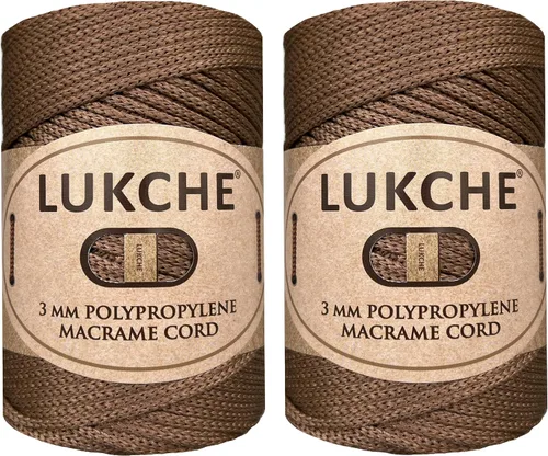 Miniatura 34 de Cordón de macramé de poliéster premium de 3 mm (134.72 metros), (250 g) 100% cuerda de macramé de polipropileno, hilo de crochet de macramé colorido