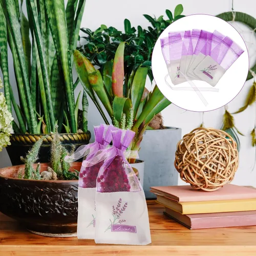 Miniatura 3 de 30 bolsas vacías de lavanda para cajones, armarios, bolsas pequeñas de gasa con estampado de flores, fragancia de 6 x 2.8 pulgadas para organización