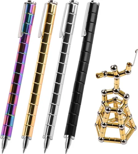 Miniatura 8 de HKDGYHON Bolígrafo de juguete, bolígrafo de metal magnético de descompresión, bolígrafo magnético de escritura multifunción, regalo para niños