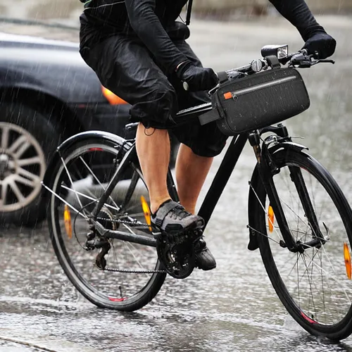 Miniatura 7 de Bolsa de Manillar de Bicicleta Profesional Impermeable Bolsa Frontal de Barra Transversal de Bicicleta Cesta de Bicicleta Bolsas de Marco