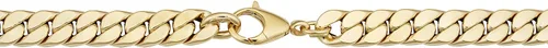 Miniatura 3 de Pulsera de cadena de eslabones cubanos de oro amarillo de 14 quilates (0.331in, 7.5 pulgadas) Fabricado en Italia