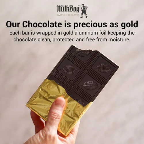 Miniatura 6 de Milkboy Swiss Extra Dark Chocolates - 85% cacao, fabricado en Suiza, sin lácteos, vegano, sin gluten, sin OMG, kosher, de cultivo sostenible