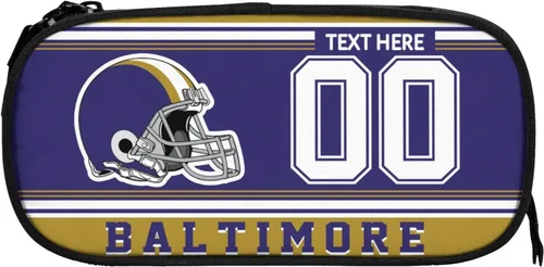 Miniatura 8 de Estuche para lápices Dallas, caja de lápices con nombre y número personalizados, estuche personalizado de estilo de fútbol, estuche de bolígrafo