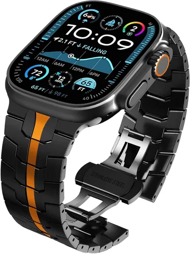 Miniatura 21 de Correa de acero inoxidable WINGLE para Apple Watch Band Ultra 3/2/1 Banda Ultra 49mm 46mm 45mm 44mm 42mm Series 11/10 SE 3/2/1 para hombres, bandas
