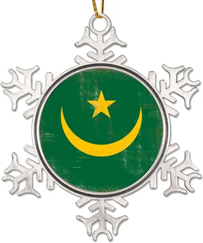 Miniatura 8 de Líbano Novedad Metal Copo de Nieve Adornos de Navidad Regalo Patriótico País Recuerdo Regalo Adornos de Navidad Adornos de Navidad Bandera Nacional