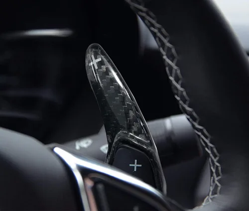 Miniatura 5 de iJDMTOY Extensiones de paleta grandes de fibra de carbono genuina negra compatibles con Chevy 2014-2019 C7 Corvette, Gen6 Camaro 2016 en adelante
