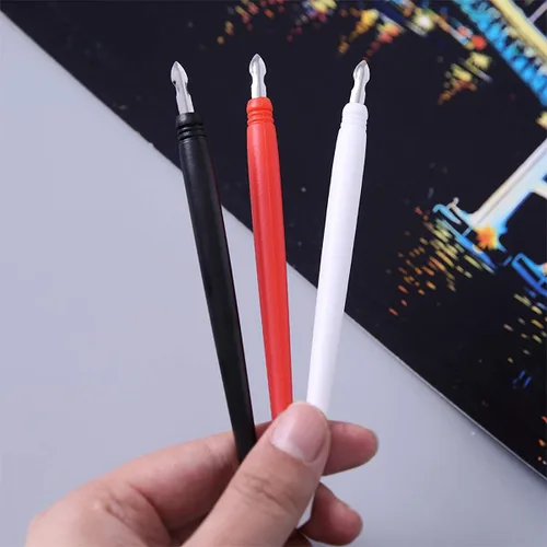 Miniatura 6 de 18 herramientas de arte para rascar, bolígrafo de color de dibujo para rascar, doble punta/lápiz para rascar, bolsa de herramientas para adultos